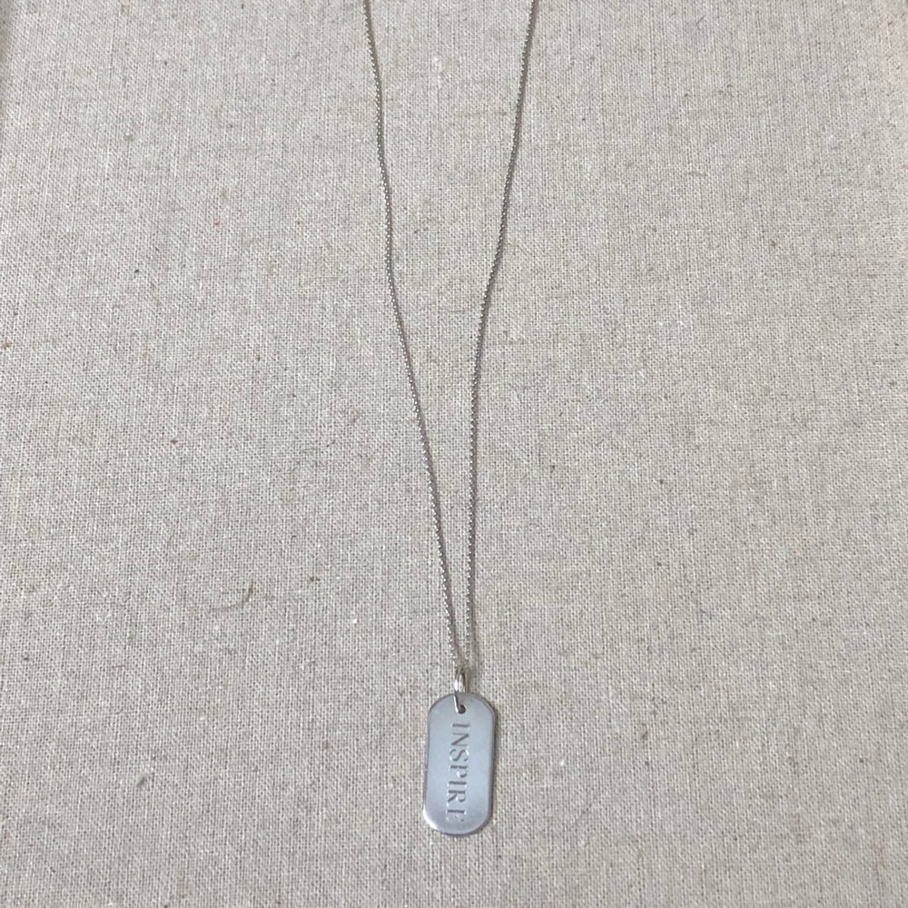 Stella & Dot sterling silver “INSPIRE” necklace